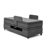 Rondure RT02 Cama Giratoria Ajustable para Cuidado en el Hogar de Personas Mayores Marco de Cama Rotobed Eléctrica de Altura Regulable con Función de Puesta en Pie