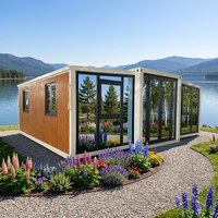 Maison préfabriquée à installation rapide, 20 pieds, 40 pieds, avec extension à double aile, 12345 chambres, idéale pour l'hébergement culturel et touristique