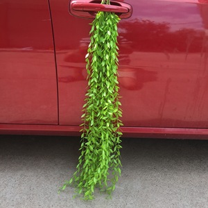 Plante artificielle Tainen en saule pleureur, 100 cm, en plastique vert, pour décoration murale, mariage et maison - Product Image 4