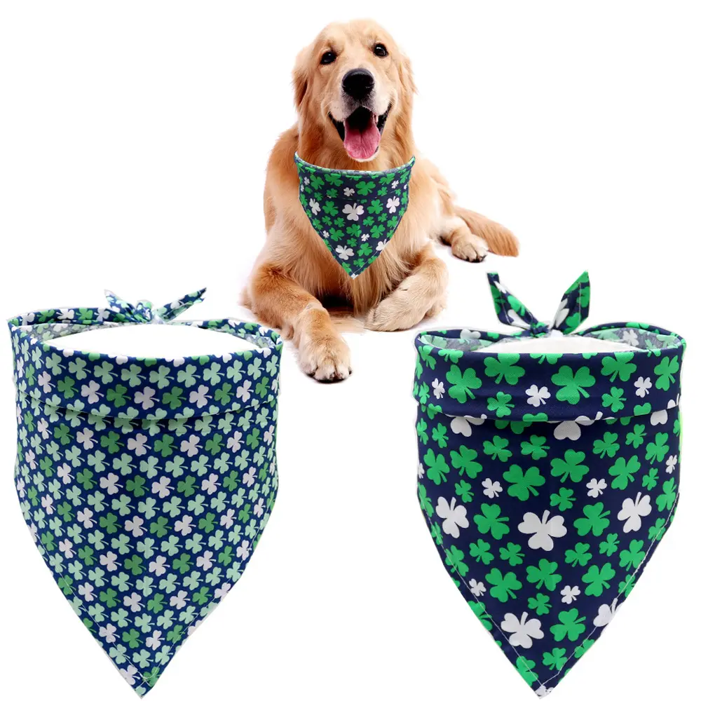 Lenço de algodão triangular, lenço de algodão barato e barato para animais de estimação bandana