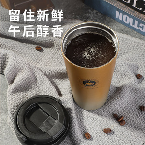 Stainless Steel Coffee Tumbler 500Ml Vacuum Insulated With Handle Portable Travel Mug For Office Gift - Product Image 4