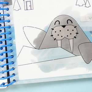 Bambini su misura che imparano il <span class=keywords><strong>libro</strong></span> da colorare magico dell'acqua degli amici animali del <span class=keywords><strong>libro</strong></span> da colorare di Doodle di colorazione - Product Image 5