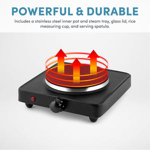 Single Burner Electric <b>Hot</b> <b>Plate</b> for Cooking Portable 1000w Easy to Clean Stainless Steel Stove - Product Image 5