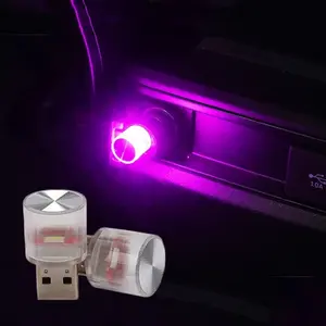 자동차 미니 USB LED 조명 장식 분위기 램프 인테리어 자동 PC 컴퓨터 USB 무료 설치 휴대용 조명 플러그 플레이