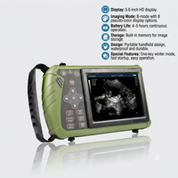 Scanner portable de diagnostic de grossesse animale, échographie vétérinaire avec sonde sectorielle mécanique