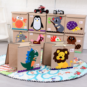 Tùy chỉnh sản phẩm mới ráp bin phòng khách tổ chức Hộp đồ chơi tổ chức có thể gập lại vải lưu trữ hộp - Product Image 1