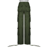 Nouveau pantalon cargo décontracté pour femme, taille basse, style streetwear hip-hop, multi-poches, couture