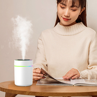 Diffuseur d'Huiles Essentielles à Ultrasons Brume H2O Double Humidification, Mini 180 ml, Haute Qualité pour Maison, Voiture, Humidificateur d'Air USB