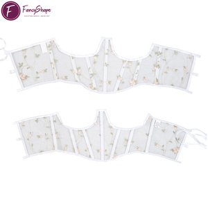 FancyShape Jacquard Corset Ceinture pour Femmes Underbust Désossé À Lacets <span class=keywords><strong>Bustier</strong></span> Waspie Ceinture Renaissance Steampunk <span class=keywords><strong>Pirate</strong></span> Corset - Product Image 3