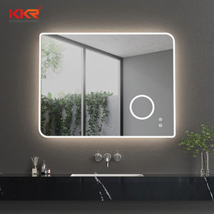 Espejo de Baño Rectangular Moderno con Interruptor Táctil LED, <span class=keywords><strong>Lentes</strong></span> Plateadas sin Cobre de 5 mm, Iluminación para Uso Comercial - Product Image 6