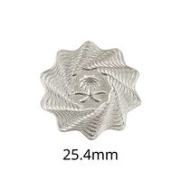 Insigne d'emblème saoudien autocollant de téléphone décoratif avec motif de cimeterre de palmier Date broche en métal commémorative transfrontalière