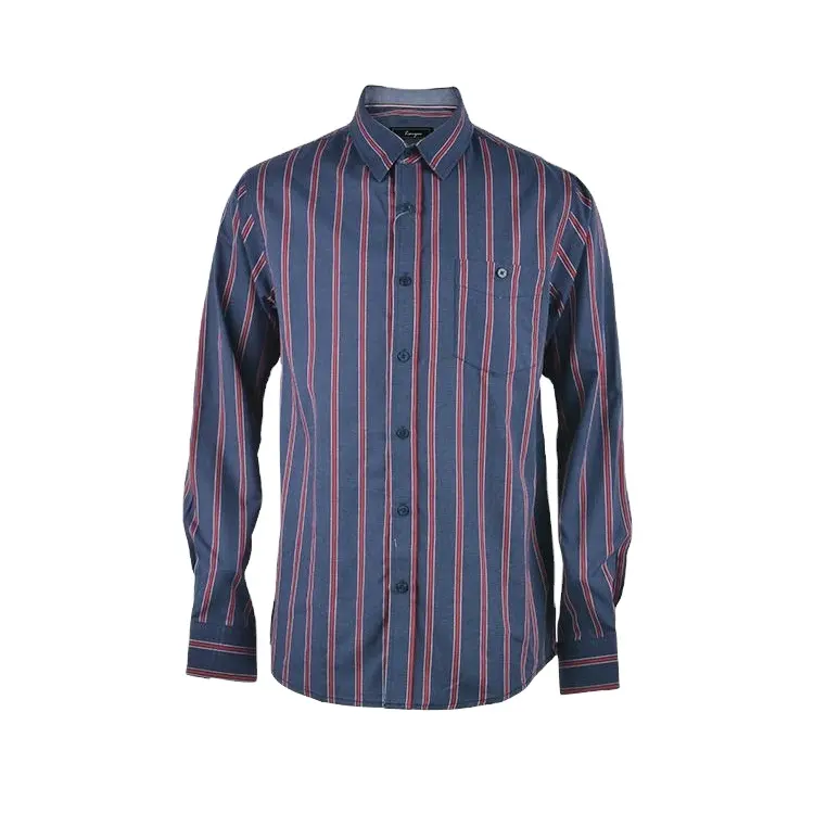 Professional Fashion Wholesale Stripe Latest Style Men's 100 % Cotton Dress Shirt