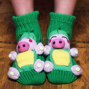 Femme Femme Femme Filles Hiver Nouveauté Full Body 3D Animal Serpent Poulet Cochon Intérieur Chambre Maison Anti-dérapant Chaussons Chaussettes - Product Image 6