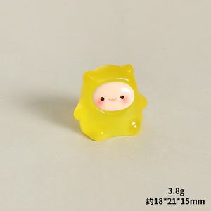 Ornements de Noël lumineux en résine, elfes et fantômes de dessin animé faits à la main, décorations miniatures mignonnes - Product Image 5