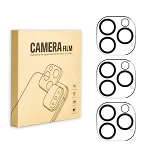 3 Pack in1 Câmera de vidro Protetor de tela Filme temperado Filme anti-estilhaçamento para iphone15 14 13 12 11Pro X XS Max XR 7/8Plus