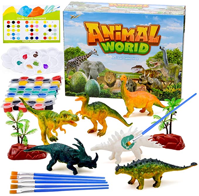 Conjunto de manualidades y arte para niños, Kit de pintura de dinosaurio, juguete para pintar, bricolaje