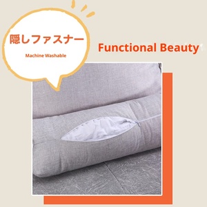 Almohada <span class=keywords><strong>de</strong></span> Cuña Ajustable <span class=keywords><strong>para</strong></span> <span class=keywords><strong>Cama</strong></span>, Rellena <span class=keywords><strong>de</strong></span> Esponja Acolchada, <span class=keywords><strong>de</strong></span> Lino y Algodón, con <span class=keywords><strong>Funda</strong></span> Extraíble y Lavable, Triangular, <span class=keywords><strong>para</strong></span> Dormir, Soporte Lumbar y Cervical - Product Image 4