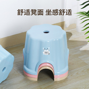 Hundreds Of Words <b>Plastic</b> Bath <b>Stool</b> For Adults And Kids Blue PP Material Bathroom Furniture - Product Image 3