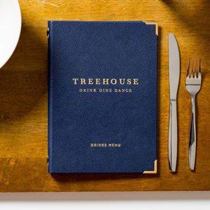 Menu de restaurant en similicuir durable à prix d'usine avec bande élastique, porte-menu à 2 pages - Product Image 2