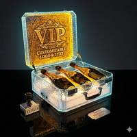 Bar KTV Exclusif Lumineux As de Pique LED Bouteille Affichage 3 Bouteilles dans un Luxe pour Champagne Valise pour Night Club VIP