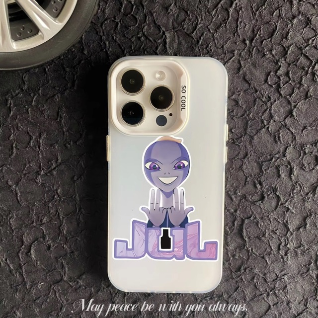 Creative Cartoon alien Design Phone case Suitable for iPhone 11 12 13 14 15 Plus 16 17Pro Max Fashionable PC Phone Accessories