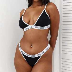 <span class=keywords><strong>Ensemble</strong></span> de lingerie pour femme <span class=keywords><strong>Under</strong></span> Lulu, soutien-gorge triangle français personnalisé, enveloppant la poitrine, sans armature, haut réglable, culotte bikini, soutien-gorge - Product Image 4