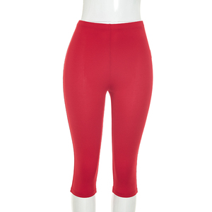 Viviblook D26ST269 Ensemble deux pièces pour femmes : débardeur sexy sans manches à col halter torsadé et pantalon court moulant - Product Image 4