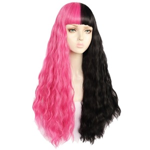 Parrucca Melanie Martinez metà rosa metà nera Qi Liu Cross Border parrucca - Product Image 5