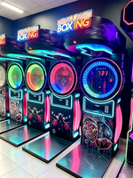 Machine de jeu d'arcade de boxe personnalisée avec testeur de force, version anglaise 110/220V