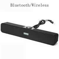Barre de son Bluetooth avec design miroir long et subwoofer puissant pour TV, téléphone portable et ordinateur – Stéréo pour la maison et le bureau