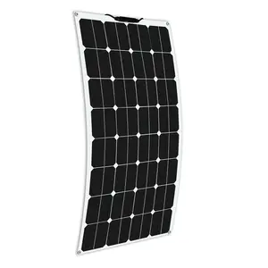 库存ETFE 100W 18V cigs柔性太阳能电池板光伏太阳能屋顶电池板柔性薄膜太阳能电池板零件，用于船离网