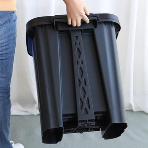 Three-in-one waste sorting <b>bin</b>, foot-operated, large capacity, commercial use, <b>lidded</b>, large size, suitable for kitchen and - Product Image 2