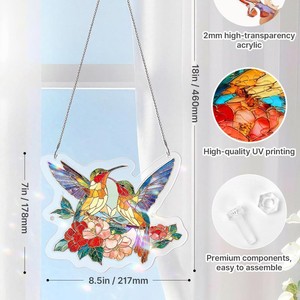 Attrape-soleil colorés oiseaux printaniers, cubes magiques <span class=keywords><strong>de</strong></span> fenêtre, puzzle en plastique pour bébés <span class=keywords><strong>de</strong></span> 0 à 24 mois - Product Image 2
