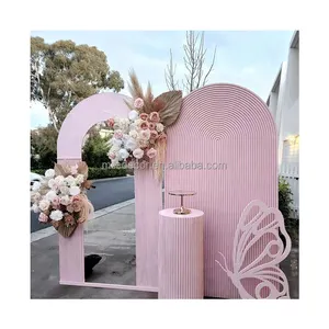 Высококачественный разноцветный акриловый фон из ПВХ розовые арочные фоны для свадебного украшения