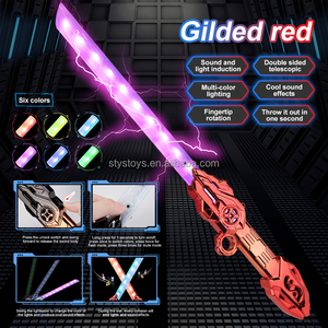 <span class=keywords><strong>Épée</strong></span> <span class=keywords><strong>Laser</strong></span> Télescopique Lumineuse Colorée 2026 Tendance, Jouet Clignotant à Double Lame en Plastique pour Garçons et Filles - Product Image 3