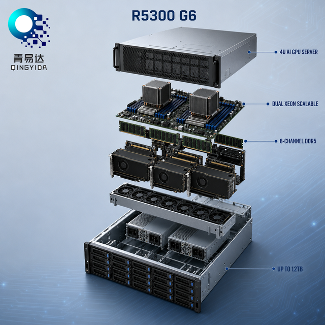 R5300G6 4U GPU Server System Dual Socket Processor Enterprise Inference Server Deep Learning Server