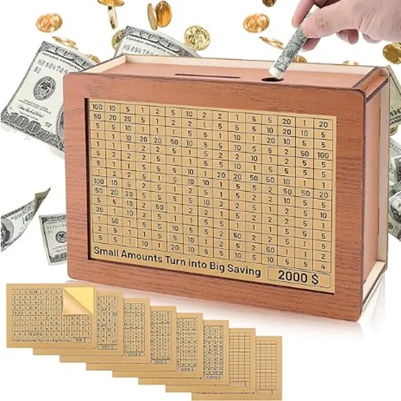 Детская Копилка по лучшей цене, Подарочная деревянная коробка для банкнот на заказ