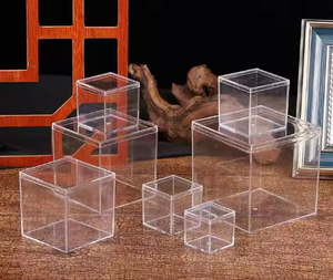 Alta torre <span class=keywords><strong>per</strong></span> cupcake quadrata in acrilico trasparente a 4 livelli, supporto <span class=keywords><strong>per</strong></span> vetrina in acrilico a 3 livelli, - Product Image 3