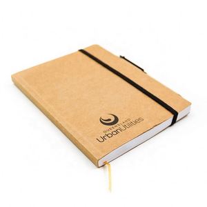 Classic Refillable Pages Business Notebooks Customizable Handmade Reusable <b>Journal</b> Printing Kraft Paper Cover Notebook with Pen - Product Image 4