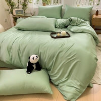 Parure de lit gonflable moderne en fibre de bambou, housse de couette, drap et taie d'oreiller, 500TC, écologique, haute qualité, profonde, vente en gros