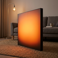 LUZ Gün Batımı Işık Sanatı Akrilik UV Boyama Kare Art Deco Modern Alüminyum Çerçeveli Dokunmatik Algılayıcılı Uygulama Kontrollü Ramazan Düğün Duvar Lambası