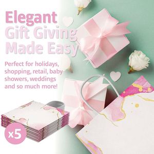 Strong Durable Gift Bags with Handles Assorted Sizes and Colors Cute Luxury <b>Wedding</b> Welcome Birthday Load-bearing Paper Bag - Product Image 5