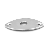 Plaque de prise jack ovale en métal chromé pour accessoires musicaux