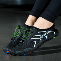 HEVA Chaussures aquatiques unisexe personnalisées en caoutchouc, épaisses, pour la plage, pieds nus, à bout large, pour yoga, fitness, natation, avec semelle intermédiaire en EVA, séchage rapide, souples
