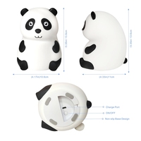 Nieuwe Schattige Panda Siliconen Nur Dier Jongens En Meisjes Squishy Baby Slaapkamer Nachtlampje Voor Kinderen Kamer Lamp