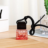 Flacon de parfum de luxe carré de 10 ml vide avec bouchon à vis, diffuseur d'air suspendu pour huiles essentielles et parfums