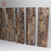 Revêtement mural en pierre naturelle pour extérieur et intérieur, carreaux de schiste pour usage extérieur, fourni directement par l'usine