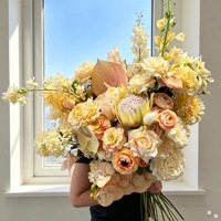 Fleurs artificielles blanches hautement réalistes en tissu EVA et soie pour mariage, Thanksgiving, remise de diplôme, décoration de la maison et de la salle, style moderne