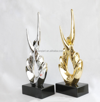 Pop Art – Statue abstraite d'intérieur, décoration de luxe pour maison, hôtel, ornement, résine or argent galvanisée, Sculpture créative, Offre Spéciale