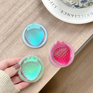 3Dカラフルなイチゴ型磁気式韓国製スマホホルダー、伸縮式デスクフォンスタンド、女性向けデザイン、カスタム卸売 - Product Image 4